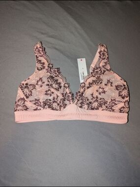 Bralette Fiore Vino Pink Small New NWT